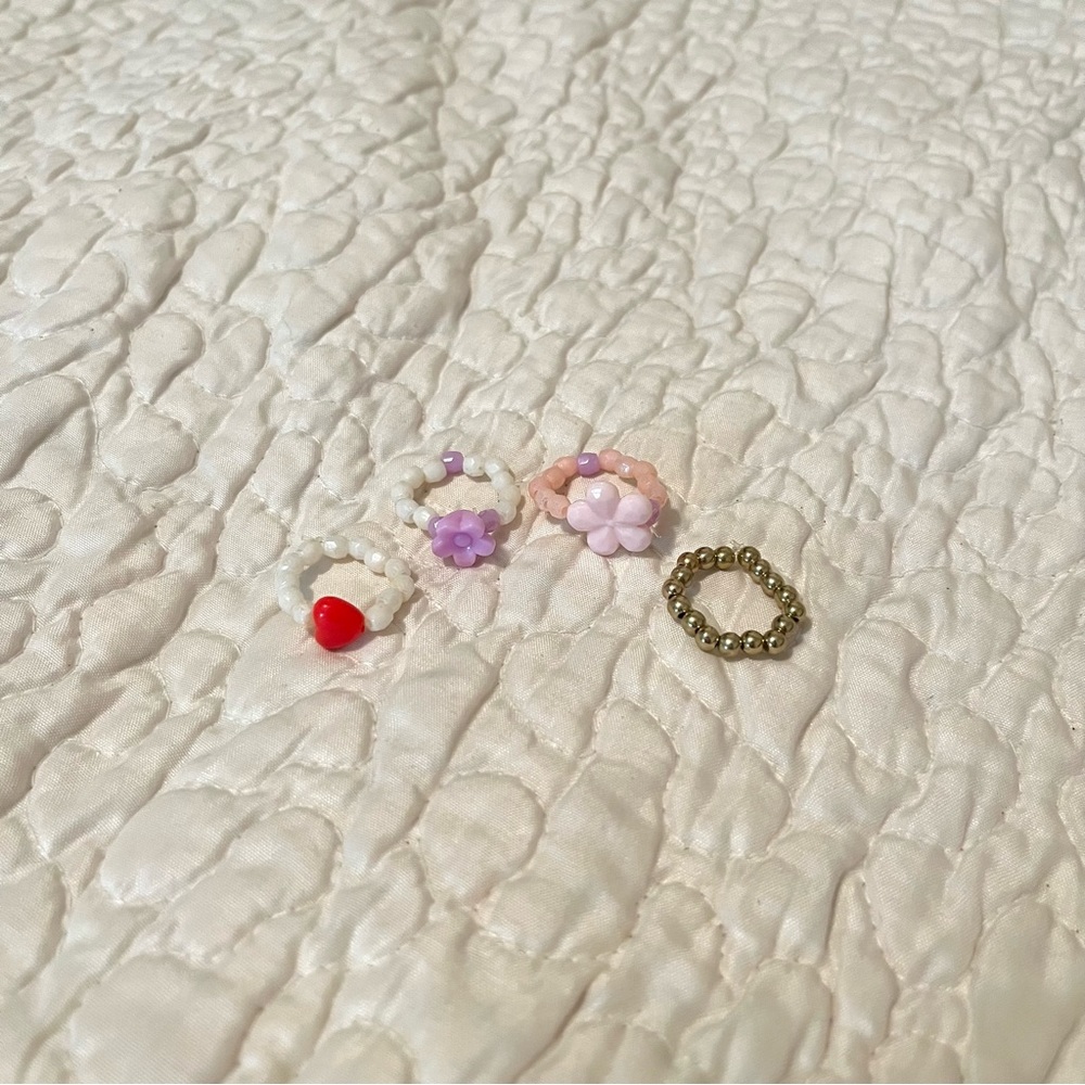 Self-made beaded rings
